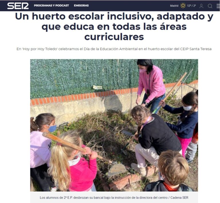 DÍA MUNDIAL DE LA EDUCACIÓN AMBIENTAL Cadena SER visita nuestro huerto